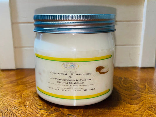 Coconut, Pineapple & Lemongrass infused Body Butter