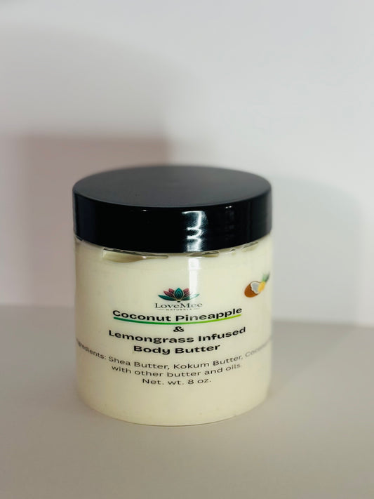 Coconut, Pineapple & Lemongrass infused Body Butter